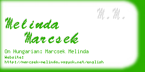 melinda marcsek business card
